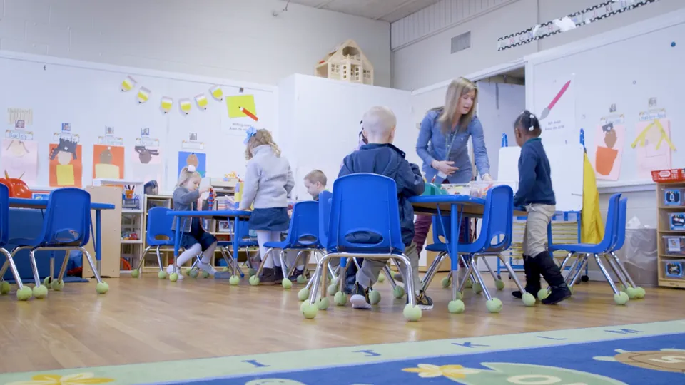 A pre-K classroom, from Starting at Zero