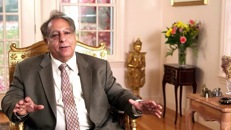 Still from Dr. Sanjiv Chopra on Happiness for ALOHA