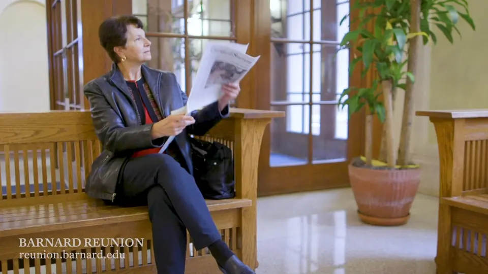 Still from Mini-Profiles — Elaine Yaniv for Barnard College